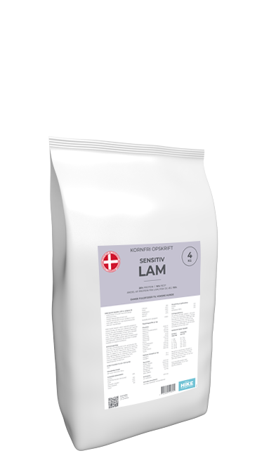 Hike Sensitiv 4 kg tørfoder hundefoder til sensitive hunde maver. Med lam og fisk