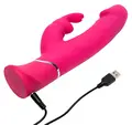 Pink Power Rabbit Vibrator i silikone med sugekop og fjernbetjening