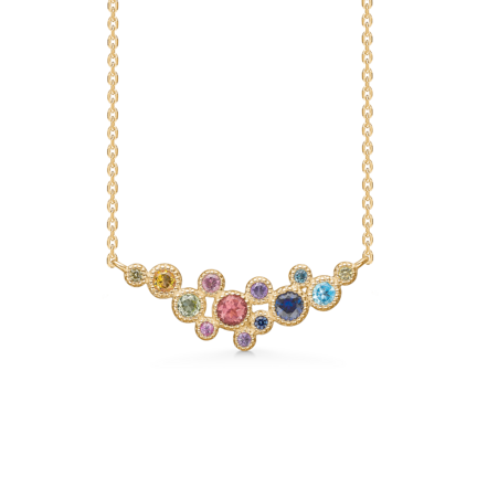 LUXURY RAINBOW necklace in 14 karat gold | Danish design by Mads Z