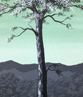 maleri grøn hvid 50x60cm
