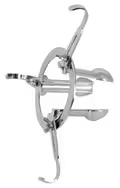 Anal Spreader Deluxe i poleret rustfrit stål med justerbar åbning og bundring