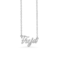 Name Tag Necklace Freja - halskæde med navn - navnehalskæde i sterling sølv