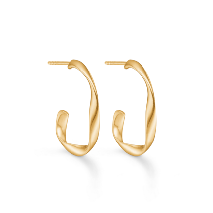 Arch Earrings - Snoede øreringe i et organisk look i 925 sterling sølv forgyldt i 18 kt guld