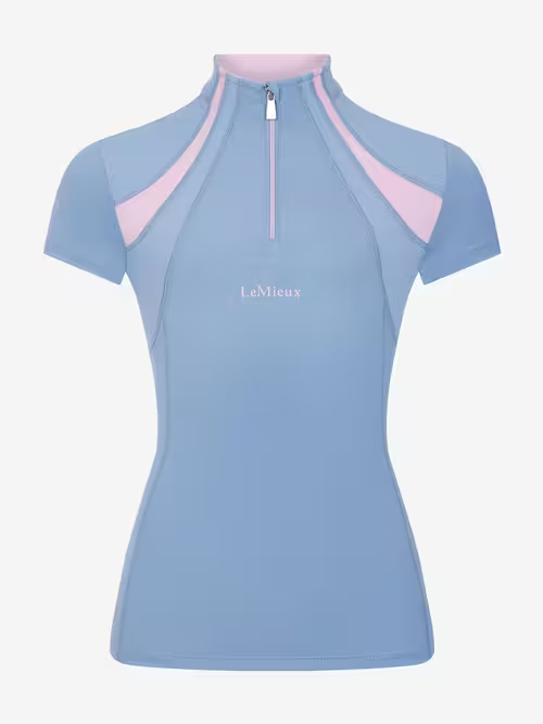 LeMieux SS26 Young Rider Mia Mesh kortærmet - Powder Blue