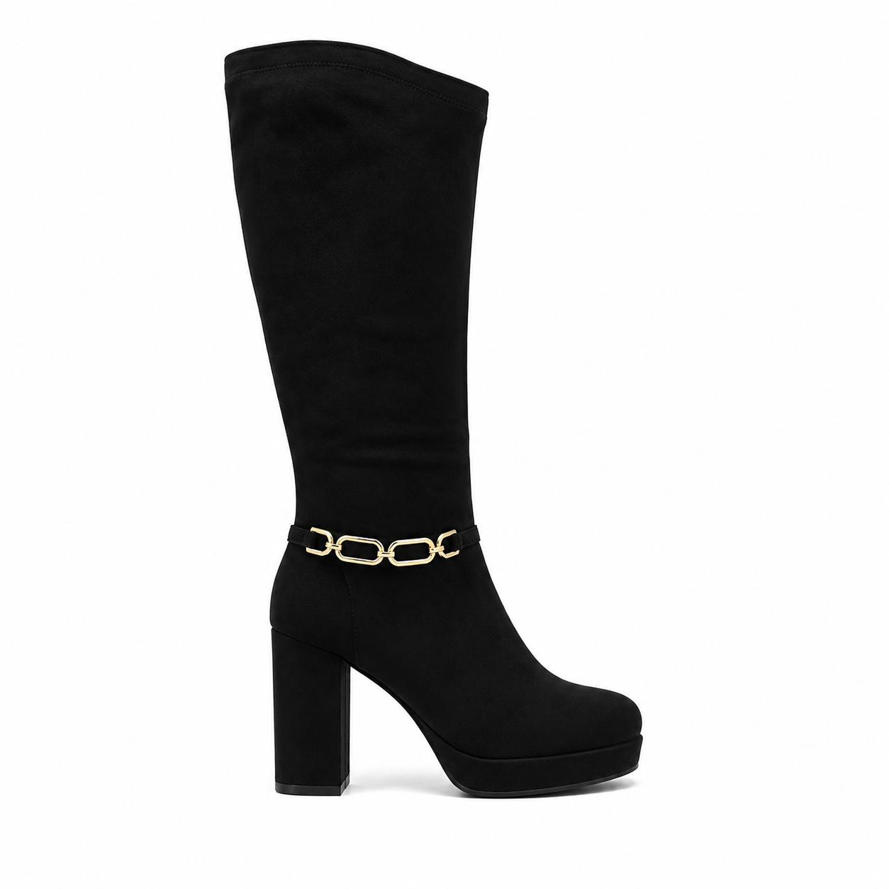 Noira Chain Suede Tall Boot - 37