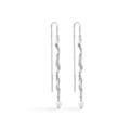Tangled earrings made in 925 sterling silver with pearls.