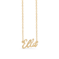 Name Tag Necklace Ella - halskæde med navn - navnehalskæde i forgyldt sterling sølv