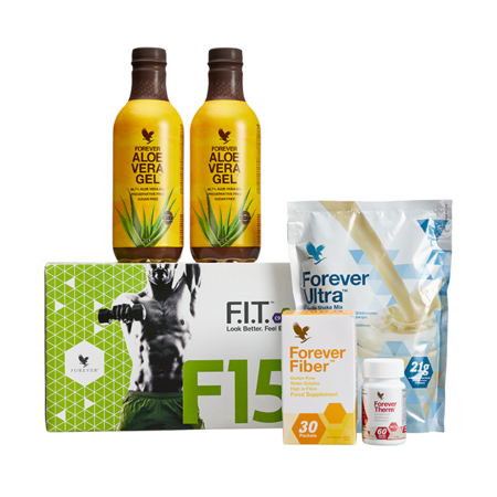 F15 boks med Forever Ultra Vanilla med PET-flasker