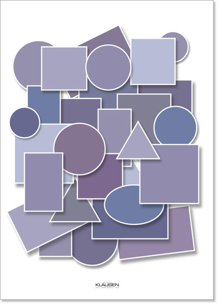 Klausen Danish Design Poster Plakat Patch violet pastel artprint