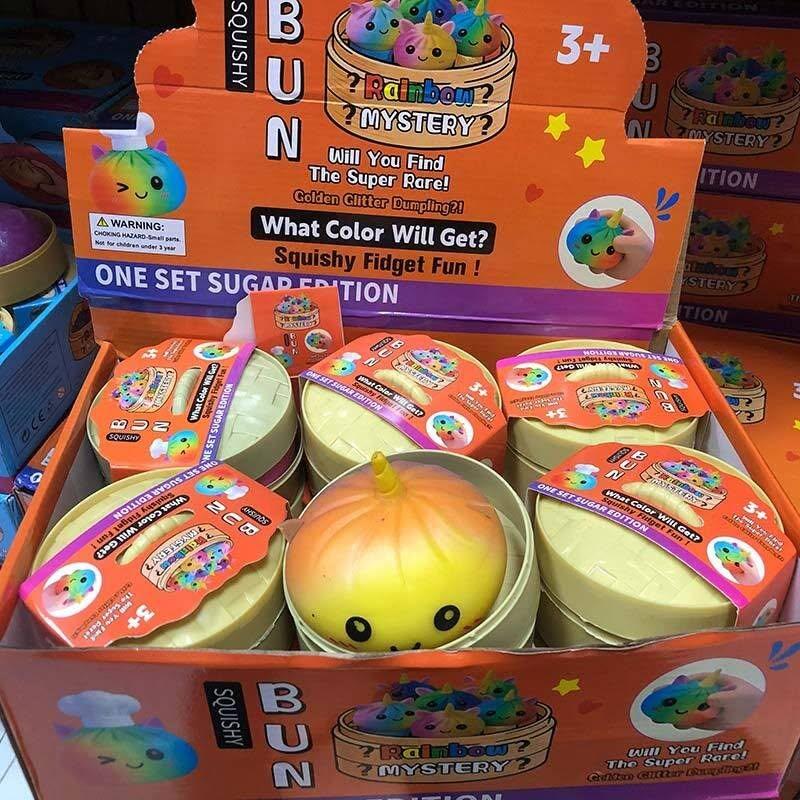 Rainbow Mystery Bun Squishy Sød & Farverig
