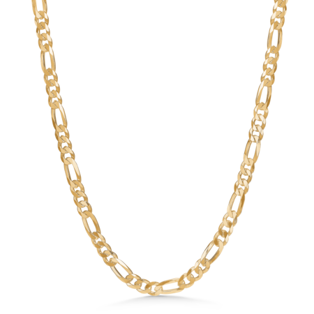 Figaro Chain Necklace - Figaro halskæde i sterling sølv forgyldt i 18 kt guld