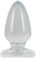 Crystal Clear Big Plug 12,2 cm lang anal plug med Ø 6 cm i gennemsigtigt design