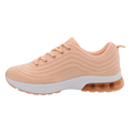 Peach dame sneaker i mesh med hvid og air-sål