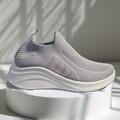 Dame sneakers elastik grå