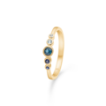 BLUE POETRY ring in 14 karat gold with genuine gemstones | Danish design by Mads Z