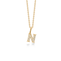 TENDER LOVE N pendant in 14 karat gold with diamonds | Danish design by Mads Z