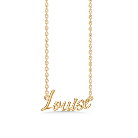 Name Tag LOUISE, Gold plated