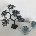 bonsai træ sort metal 25 cm
