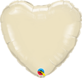 helium ballon cremehvid hjerte