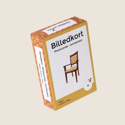 billedkort, møbler, inventar, tosprogsundervisning, læringskort, læringsspil, visuel læring