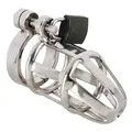 Chastity Cage Stainless Steel – rustfrit stål kyskhedsbælte med ventilationshuller og lås