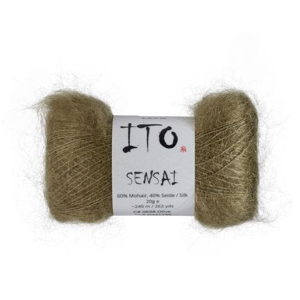 Farven olive i garnet sensai fra ito yarn