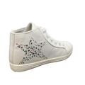 Dame ankelsneakers hvid med stjernemotiv