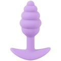Emballage til Cuties Mini Butt Plug med illustration af den lilla buttplug i soft touch-silikone.
