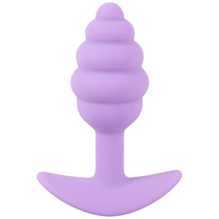 Emballage til Cuties Mini Butt Plug med illustration af den lilla buttplug i soft touch-silikone.