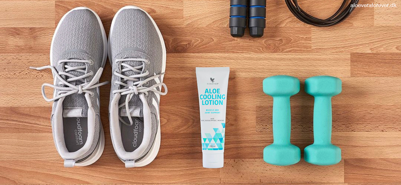 Aloe Cooling Lotion god til massage efter træning og trætte muskler