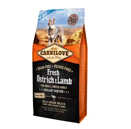 Carnilove Fresh Ostrich-lamb adult small breed- 1,5kg