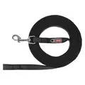 Trixie sporline med gummitråde i sort – skridsikker træningsline til hunde, 15 mm bred