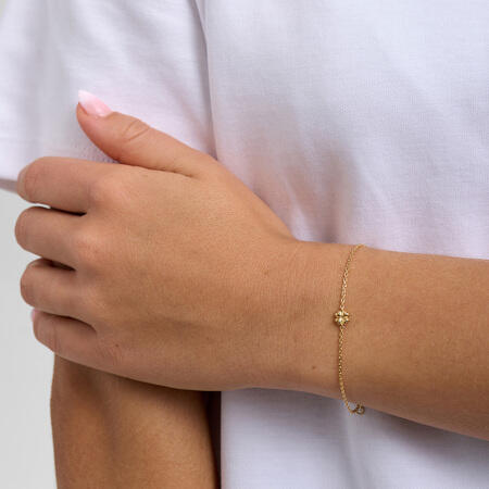 Serene Clover armbånd i forgyldt sølv - studio.z