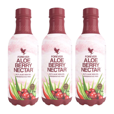 3 stk. Forever Aloe Berry Nectar Aloe vera drik med tranebær og æble