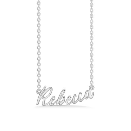 Name Tag Necklace Rebecca - necklace with name - name necklace in sterling silver