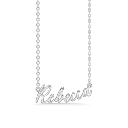 Name Tag Necklace Rebecca - necklace with name - name necklace in sterling silver