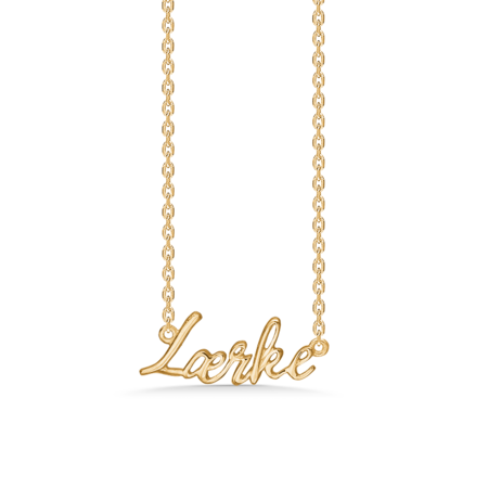 Name Tag Lærke is made of 925 pure sterling silver plated with a durable 18 karat gold plating.