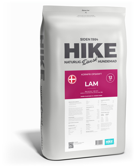 HIKE Kornfri Lam Hundemad 12 kg