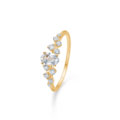 LEONORA ring in 14 karat gold with topaz and diamond | Danish design by Mads Z