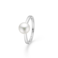 CROWN PEARL ring in 14 karat white gold with pearl | Danish design by Mads Z