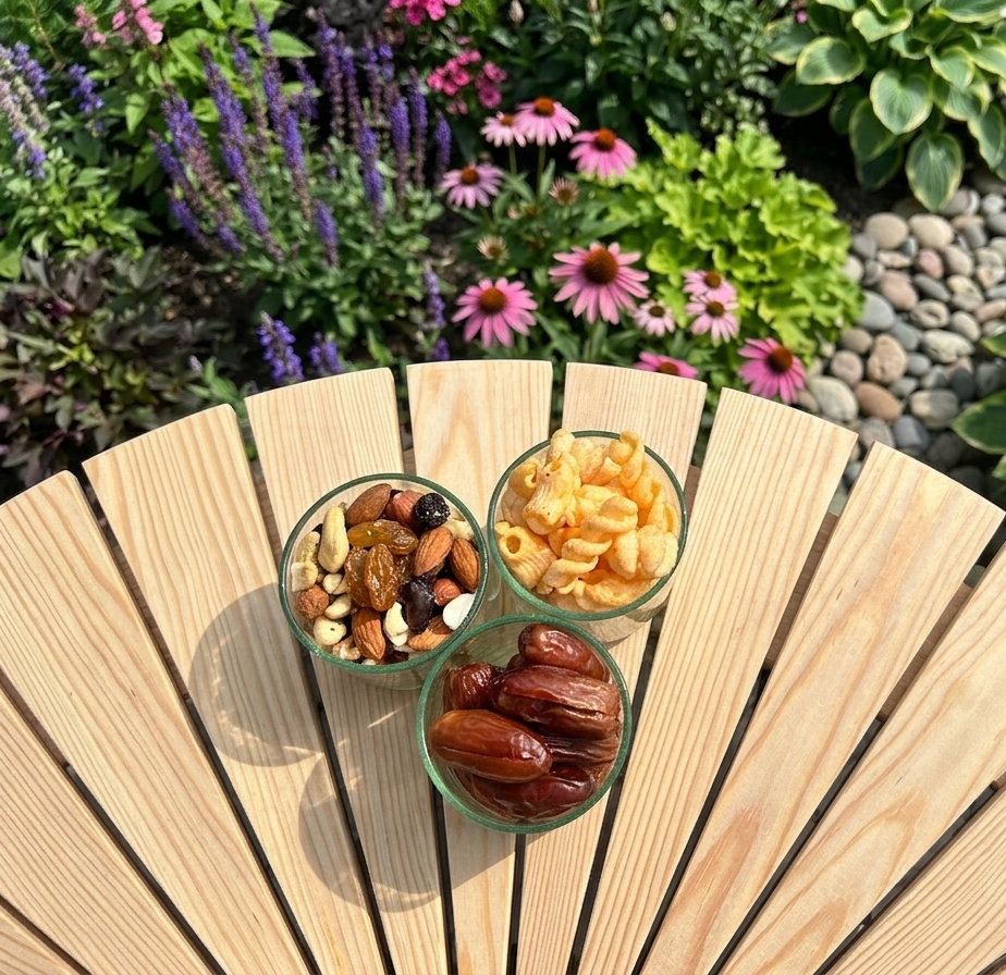 snackskåle på sommerbord